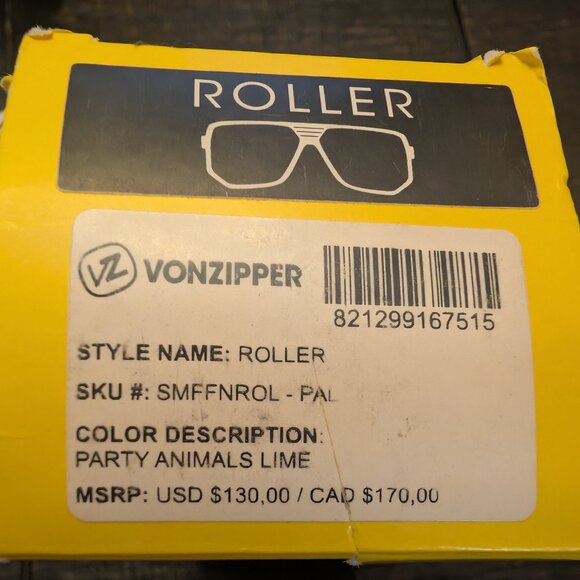 Vonzipper Sunglasses Roller Party Animals Lime BRAND NEW - Picture 6 of 6